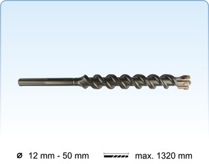 SDS-max drill bits with Y-Cutter