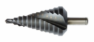 Stupňovitý vrták OREN HSS-Co. TiAlN so špirálovú drážkou 6-37 (PG) mm