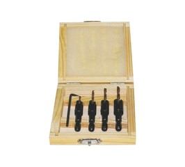 Countersinks and wood drills set with 1/4