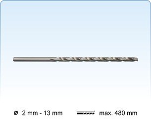HSS drill bits extra long (DIN 1869)