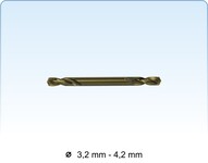 HSS-Co. double ended drill bits with split point